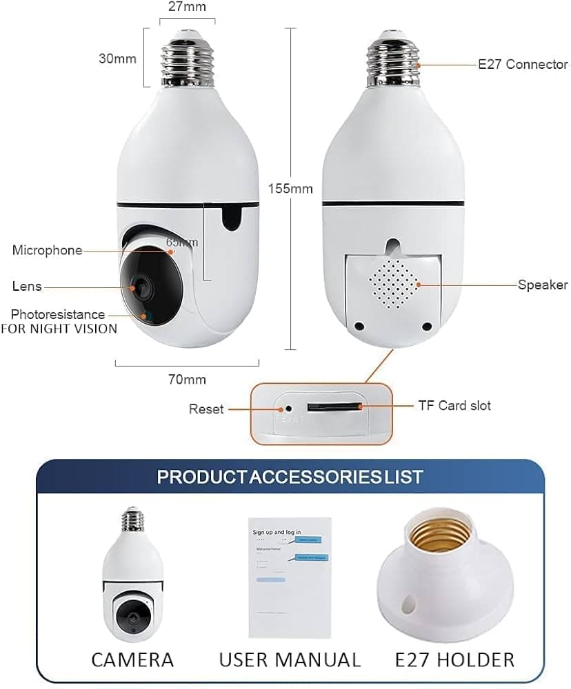 Caméra  De Surveillance Wifi  PTZ Robotique